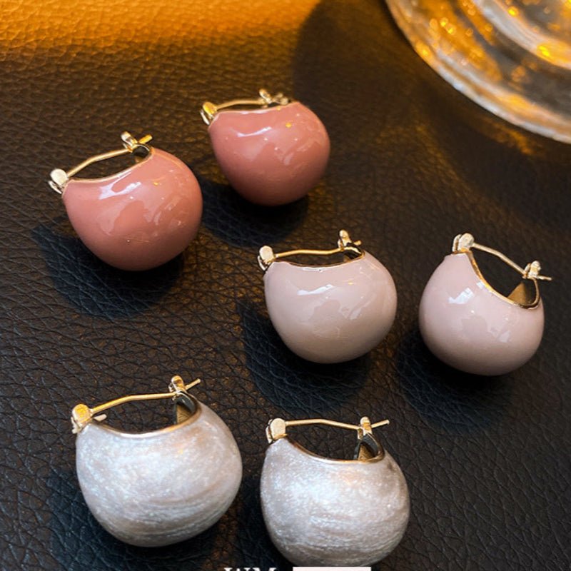 S925 Silver Gold Plated Oil Drop Bead Earrings - ACOOE