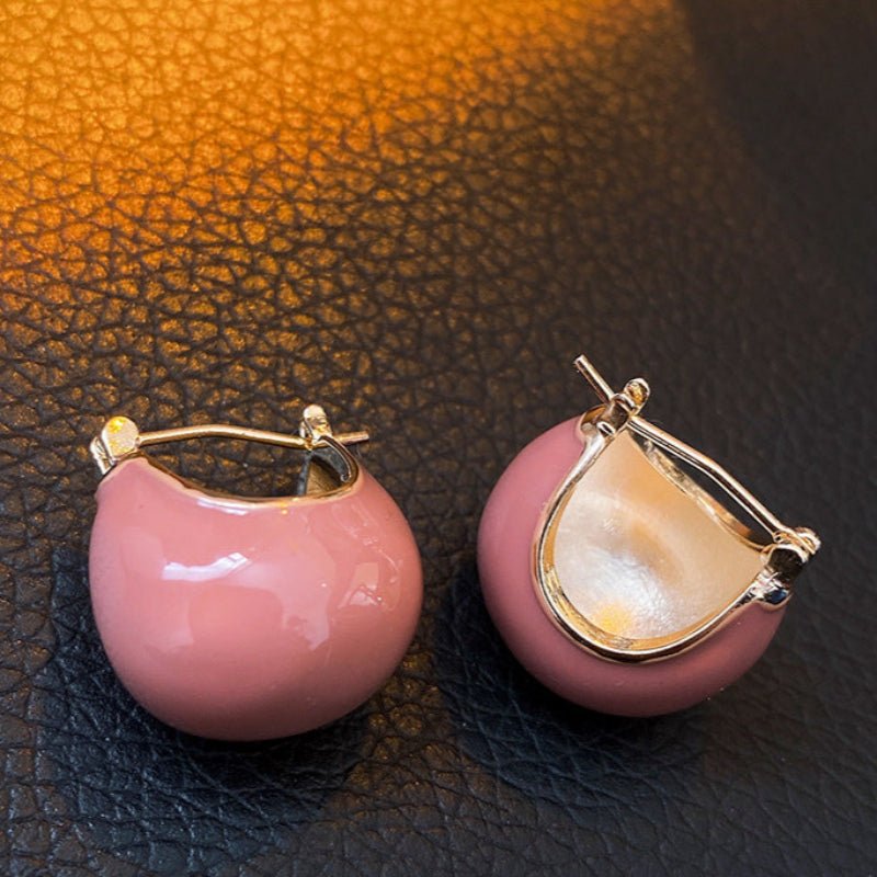 S925 Silver Gold Plated Oil Drop Bead Earrings - ACOOE