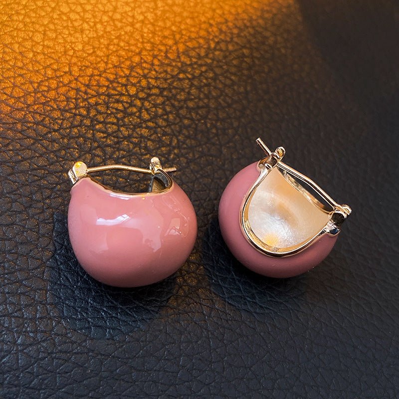 S925 Silver Gold Plated Oil Drop Bead Earrings - ACOOE