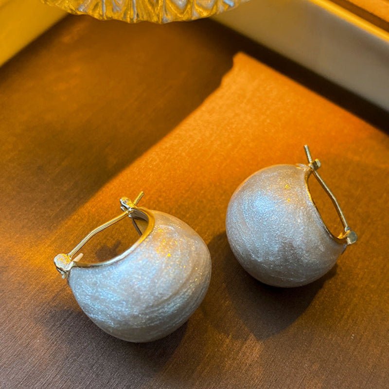 S925 Silver Gold Plated Oil Drop Bead Earrings - ACOOE