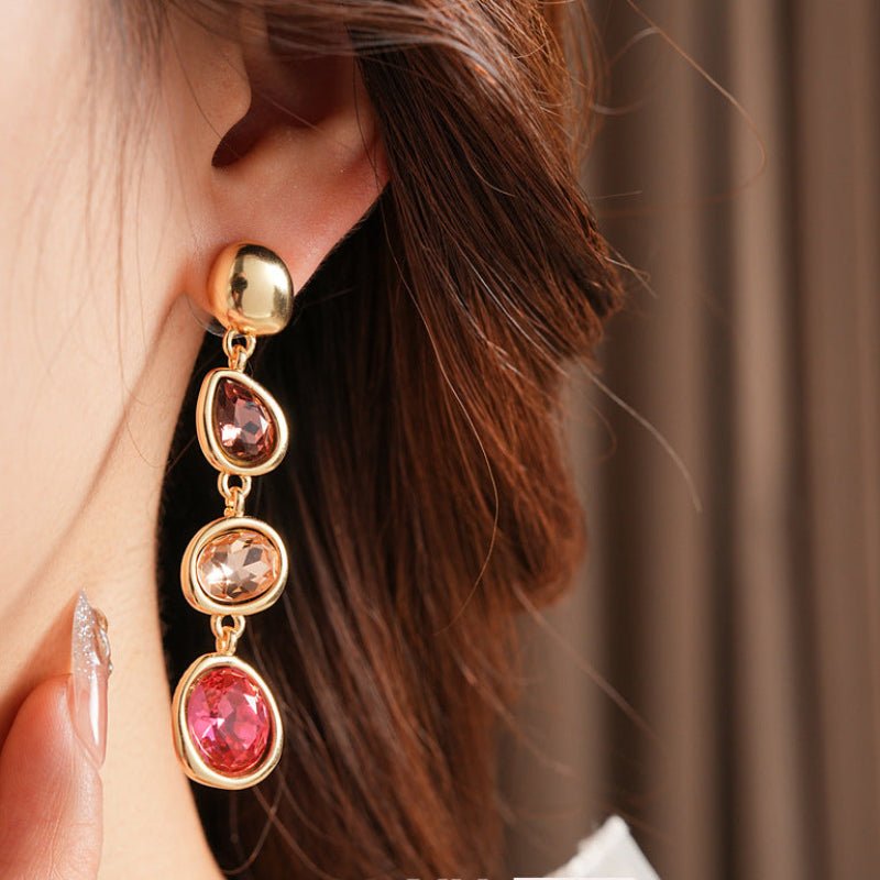 S925 Silver Gold Vintage Drop Earrings - ACOOE