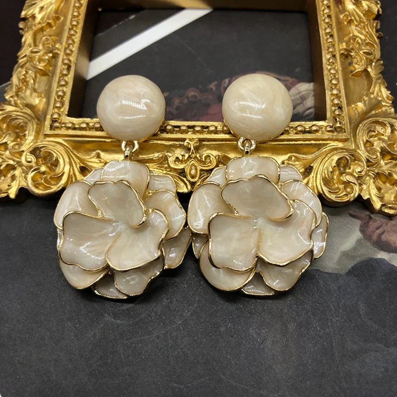 S925 Silver Light Luxury Flower Earrings - ACOOE