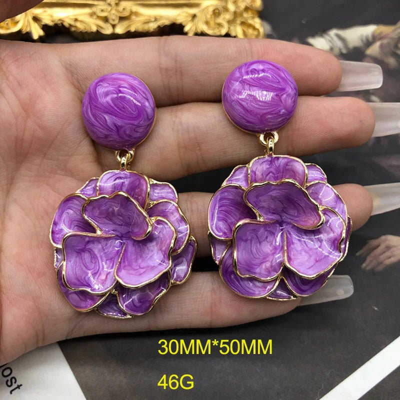 S925 Silver Light Luxury Flower Earrings - ACOOE