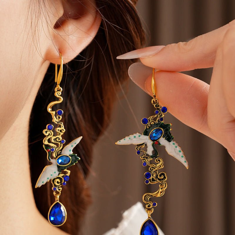 S925 Silver Lucky Bird Earrings Earrings - ACOOE