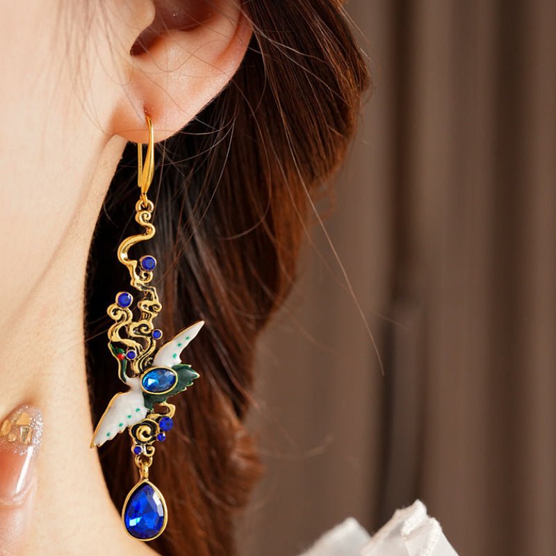 S925 Silver Lucky Bird Earrings Earrings - ACOOE