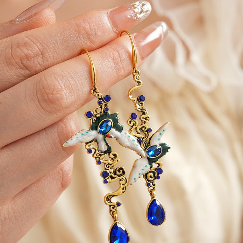 S925 Silver Lucky Bird Earrings Earrings - ACOOE