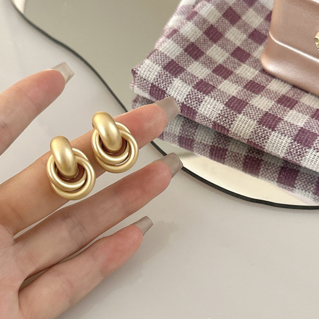 S925 Silver Minimally Matte Earrings - ACOOE