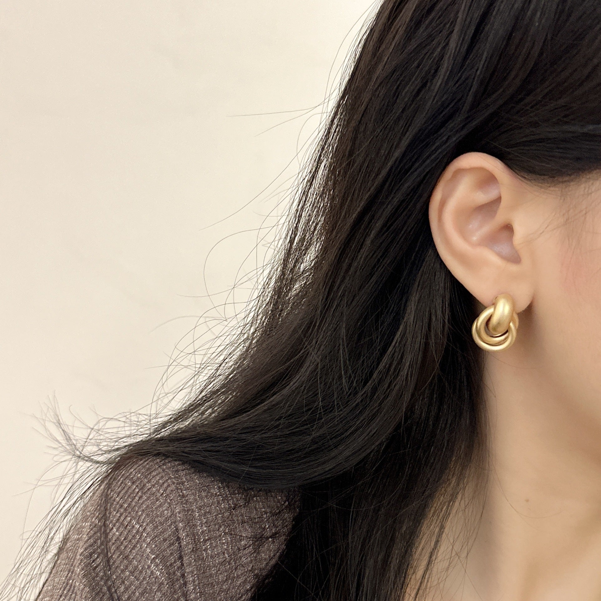 S925 Silver Minimally Matte Earrings - ACOOE