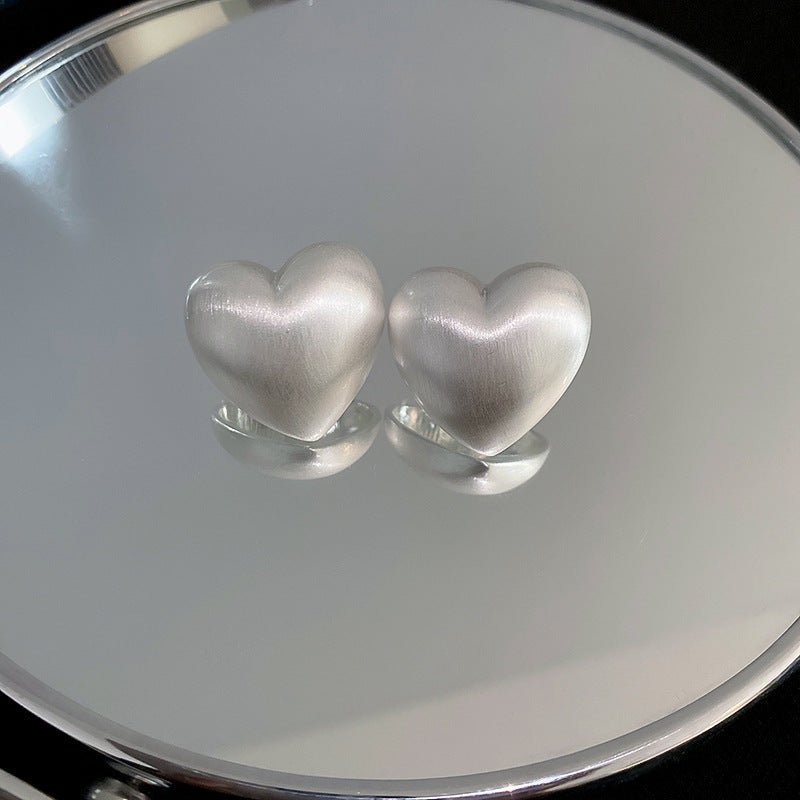 S925 Silver Needle Bead Heart Earrings - ACOOE