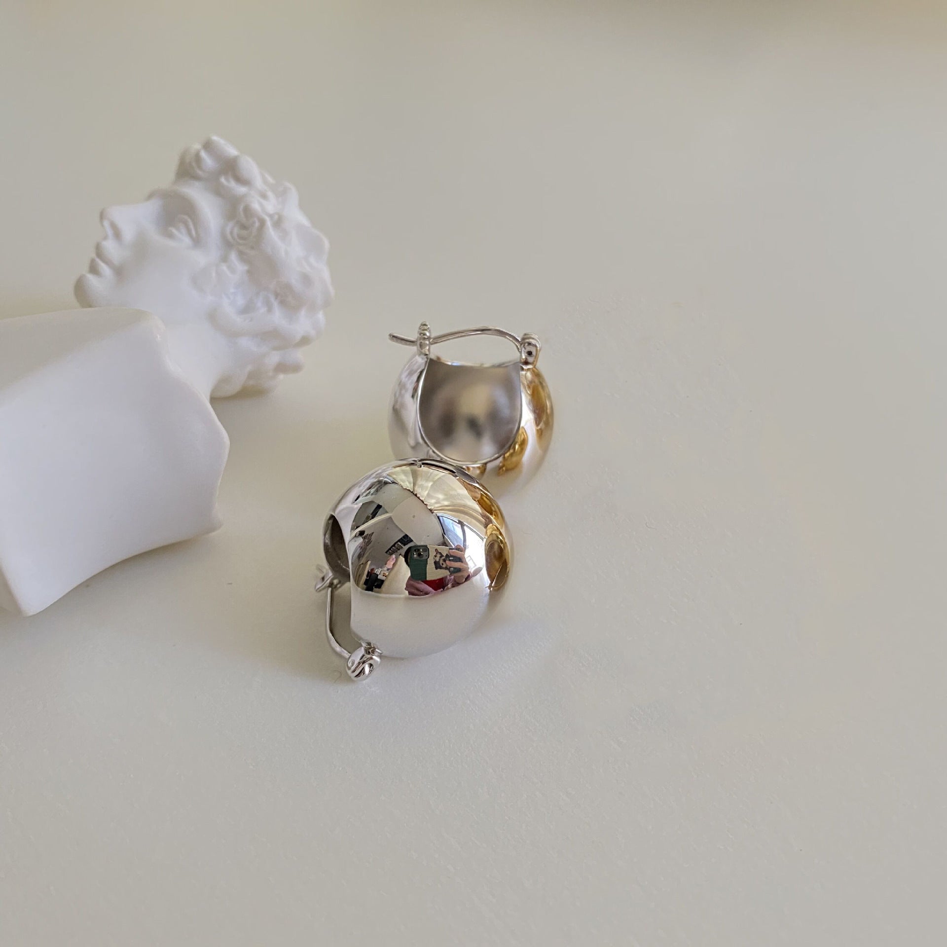 S925 Silver Needle Bead Heart Earrings - ACOOE