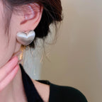 S925 Silver Needle Bead Heart Earrings - ACOOE