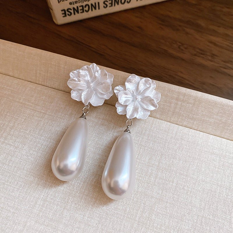 S925 Silver Needle Flower Resin Earrings - ACOOE