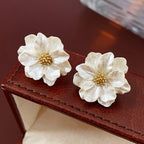 S925 Silver Needle Flower Resin Earrings - ACOOE