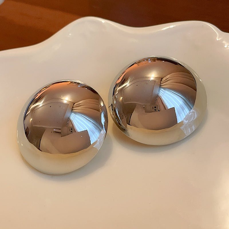 S925 Silver Needle Glossy Stripes Earrings - ACOOE