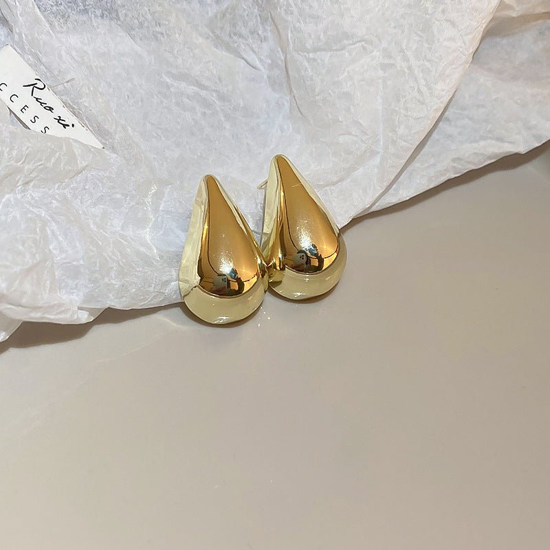 S925 Silver Needle Gold Hoop Earrings - ACOOE