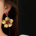 S925 Silver Needle Vintage Flower Earrings - ACOOE
