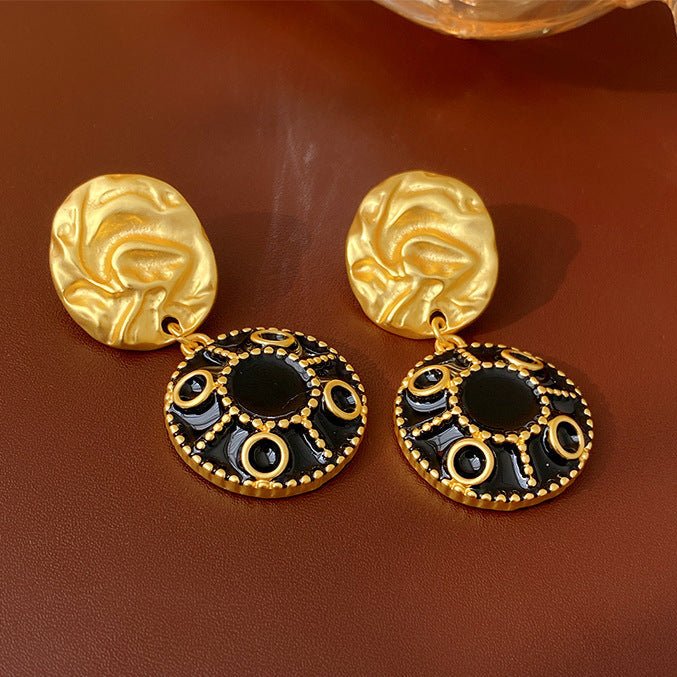 S925 Silver Retro Enamel Earrings - ACOOE