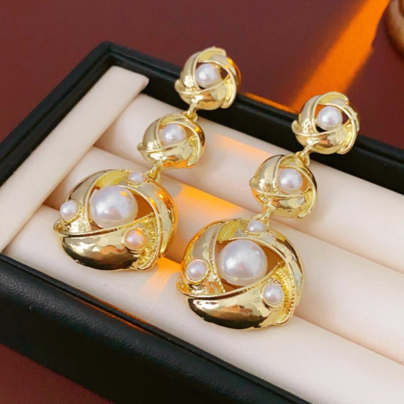 S925 Silver Retro Pearl Earrings - ACOOE