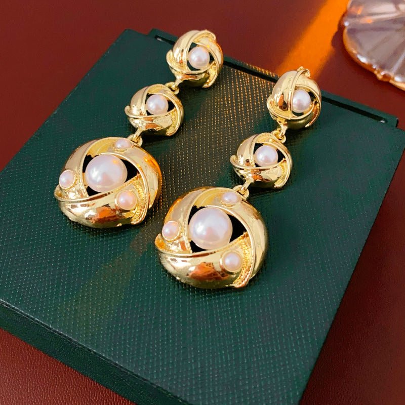 S925 Silver Retro Pearl Earrings - ACOOE