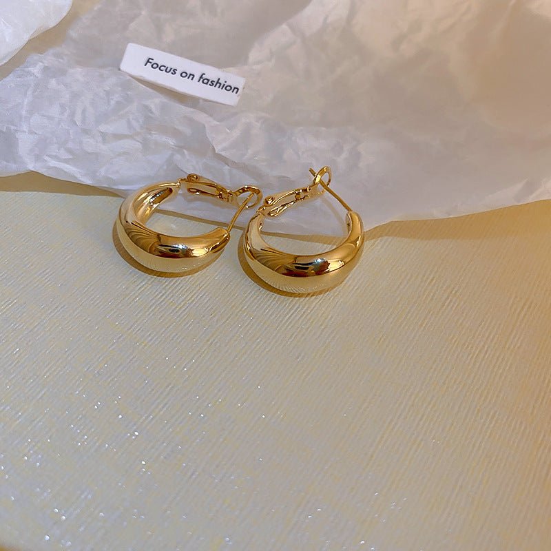 S925 Silver Simple Circular Earrings - ACOOE