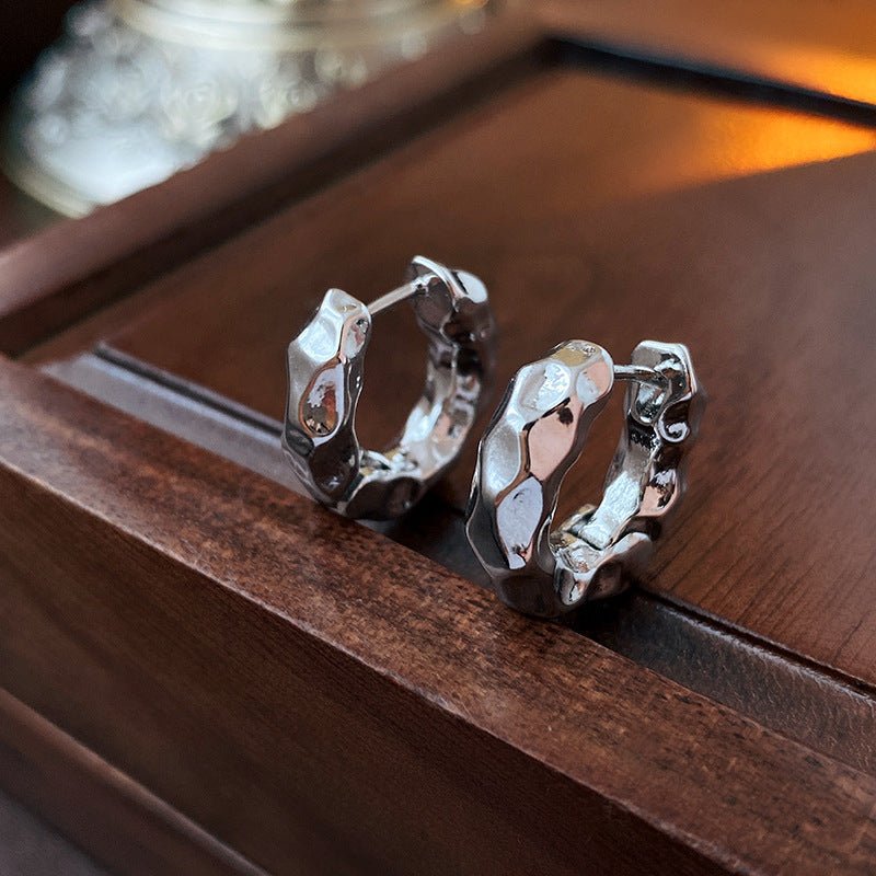 S925 Silver Simple Circular Earrings - ACOOE