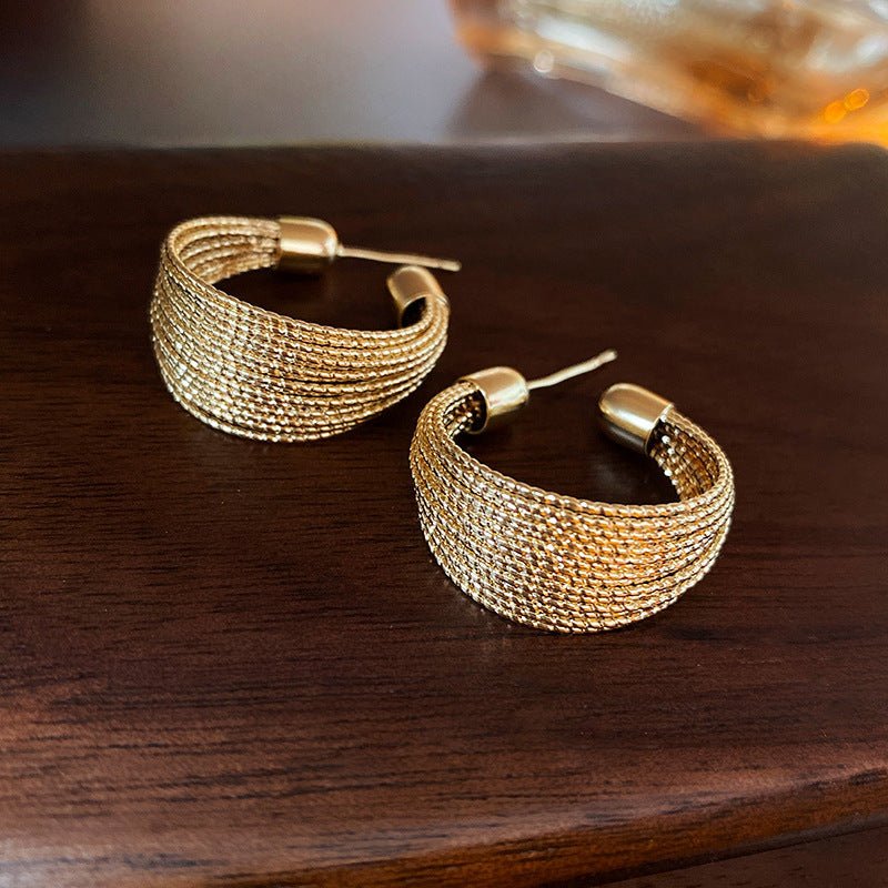 S925 Silver Simple Circular Earrings - ACOOE