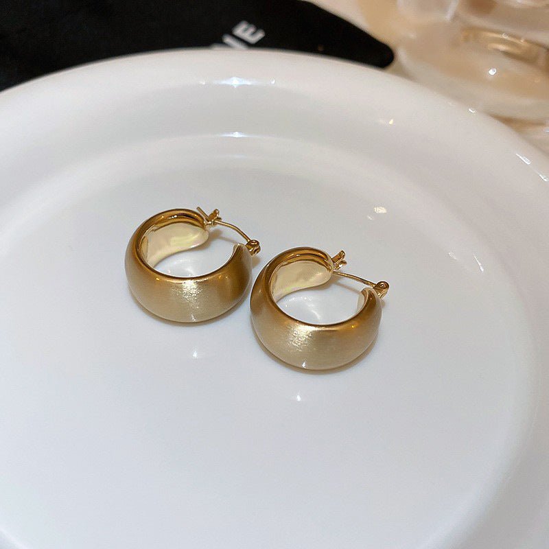 S925 Silver Simple Circular Earrings - ACOOE