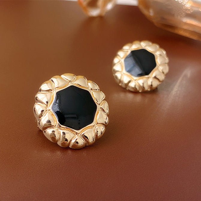 S925 Silver Vintage Black Earrings - ACOOE