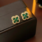 S925 Silver Vintage Clover Earrings - ACOOE