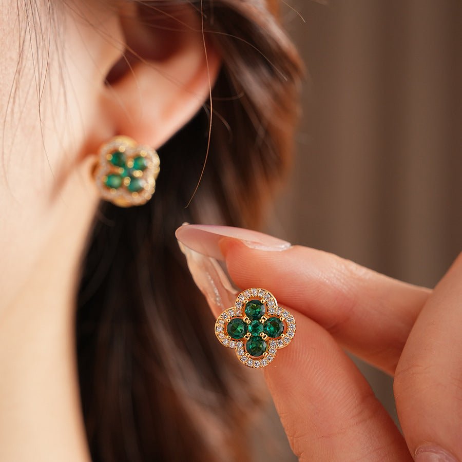 S925 Silver Vintage Clover Earrings - ACOOE
