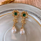 S925 Silver Vintage Flower Pendant Earrings - ACOOE