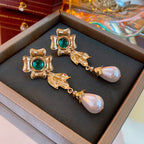 S925 Silver Vintage Flower Pendant Earrings - ACOOE