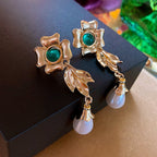 S925 Silver Vintage Flower Pendant Earrings - ACOOE