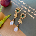 S925 Silver Vintage Flower Pendant Earrings - ACOOE