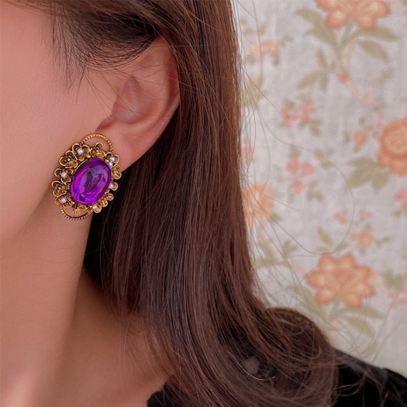 S925 Silver Vintage Oval Pearl Ear Cuffs - ACOOE