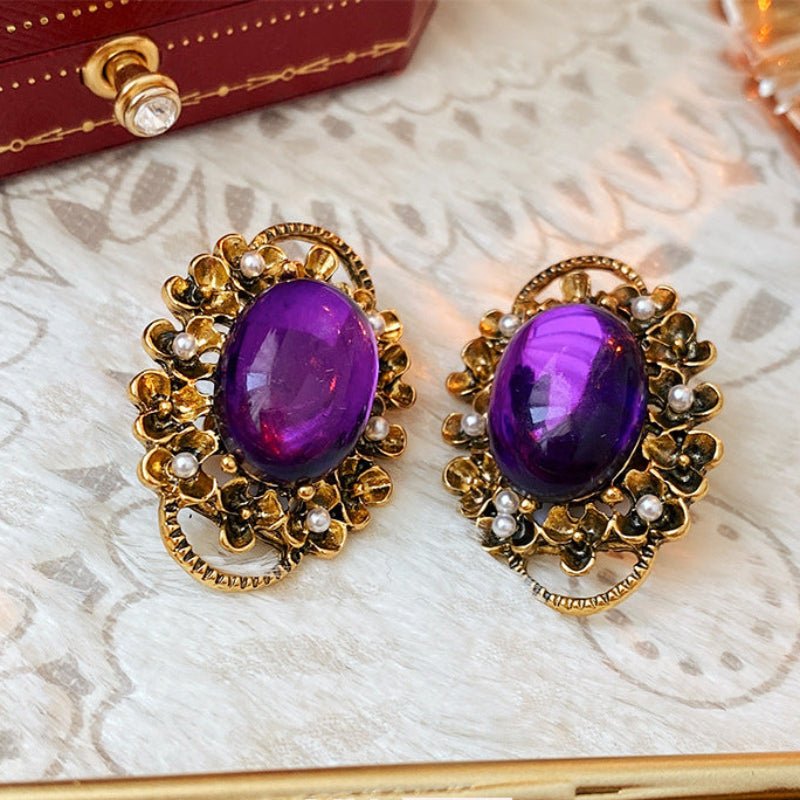 S925 Silver Vintage Oval Pearl Ear Cuffs - ACOOE