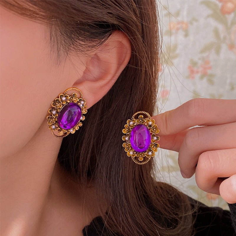 S925 Silver Vintage Oval Pearl Ear Cuffs - ACOOE