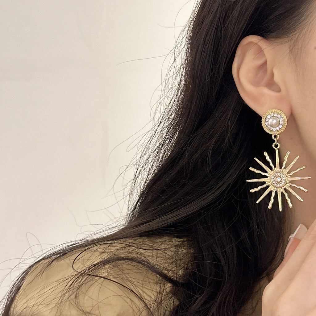 S925 Silver Vintage Sunflower Earrings - ACOOE