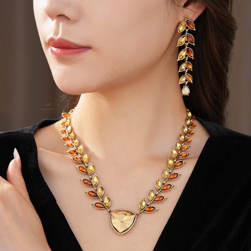 S925 Silver Vintage Wheat Spike Tassel Set - ACOOE