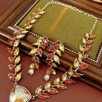 S925 Silver Vintage Wheat Spike Tassel Set - ACOOE