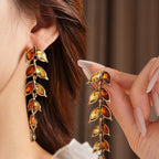 S925 Silver Vintage Wheat Spike Tassel Set - ACOOE