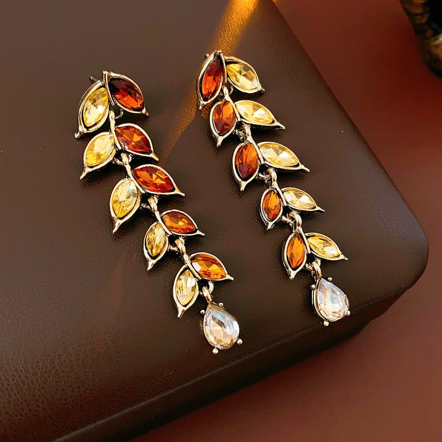 S925 Silver Vintage Wheat Spike Tassel Set - ACOOE