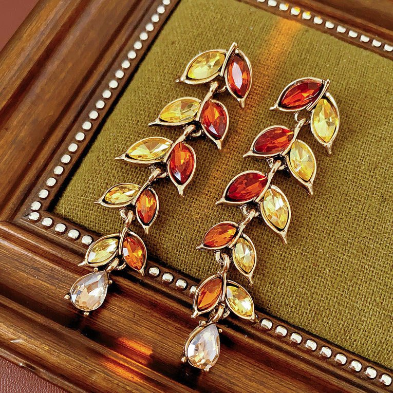 S925 Silver Vintage Wheat Spike Tassel Set - ACOOE