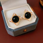 Vintage Diamond - Studded Lion Head Earrings - ACOOE