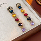 Vintage Diamond - Studded Lion Head Earrings - ACOOE