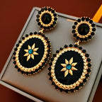 Vintage Silver Diamond Pearl Stud Earrings - ACOOE