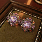 Vintage Silver Needle Diamond Earrings - ACOOE