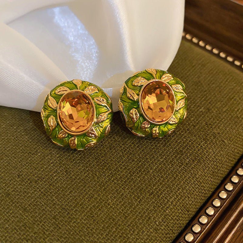 Vintage Silver Needle Diamond Earrings - ACOOE