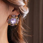 Vintage Silver Needle Diamond Earrings - ACOOE